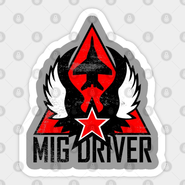 Mig Driver (distressed) Sticker by TCP